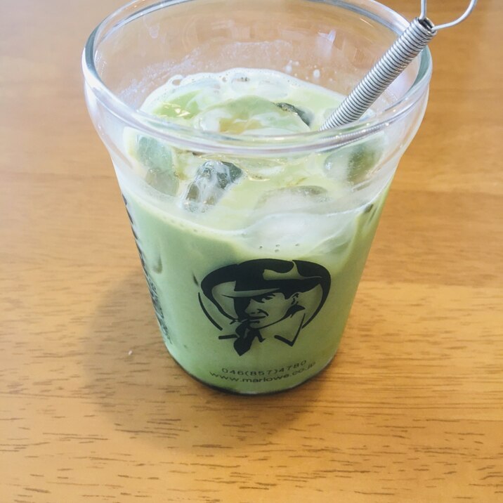 抹茶香る⭐︎お家で簡単アイス抹茶ラテ